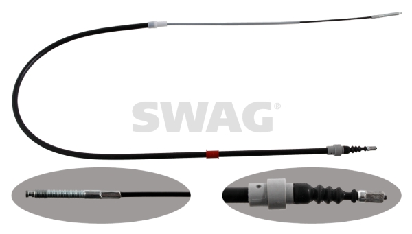 Cablu, frana de parcare 30 93 0761 SWAG